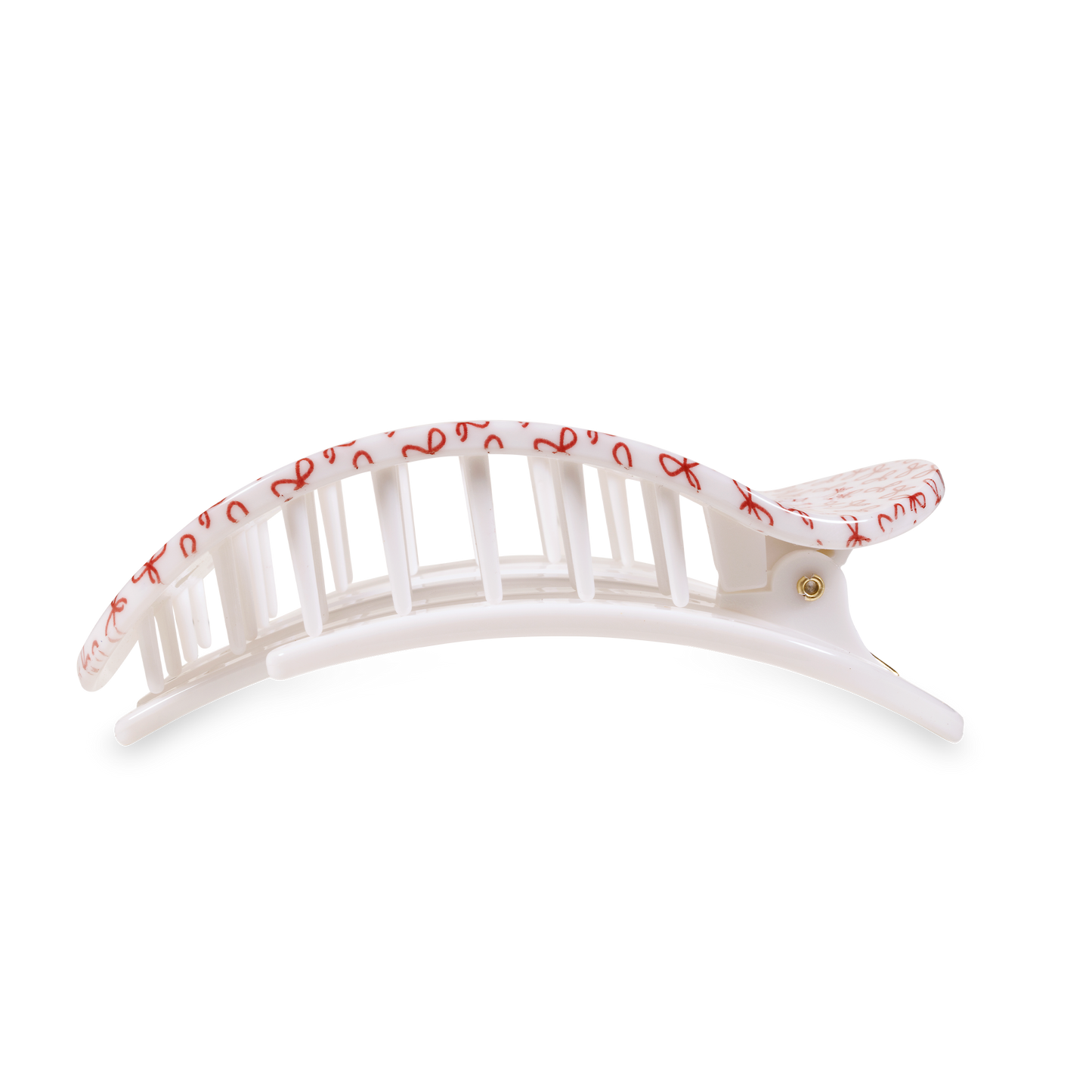 TELETIES - Flat Round Hair Clip | Large | Santa Tucker