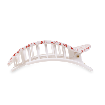 TELETIES - Flat Round Hair Clip | Large | Santa Tucker