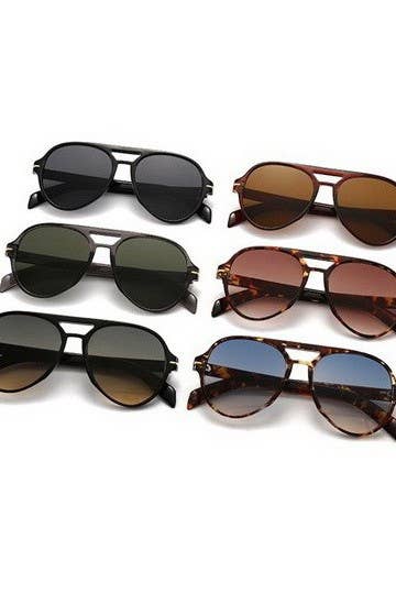 JOSSLYN by wall to wall - AVIATION ACETATE ASSORTED SUNGLASSES | 40SG820-12 Pack: ASSORTED