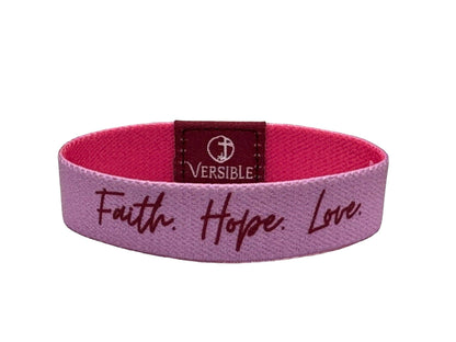 Versible - Solid Truths Collection: Medium / Pink - Faith. Hope. Love.