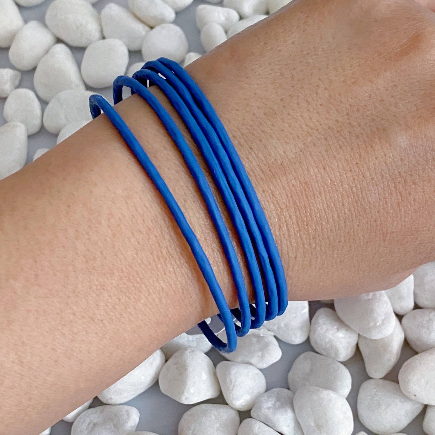 Ellison+Young - Color Of Your Game Slim Bangle Set Of 5: Blue