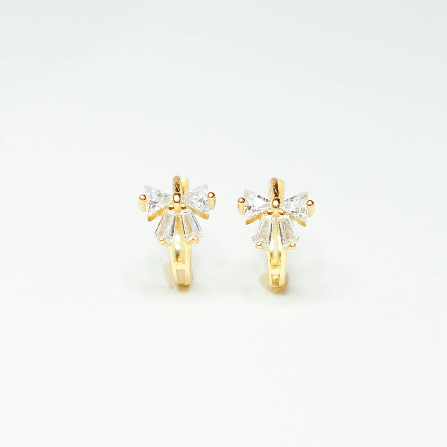 Rock Paper Scissors - Coquette Bow Huggie Earring