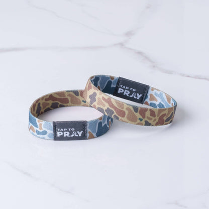 Versible - Tap To Pray® Wristband – River Rock Camo - Sahara and Copper: X-Small