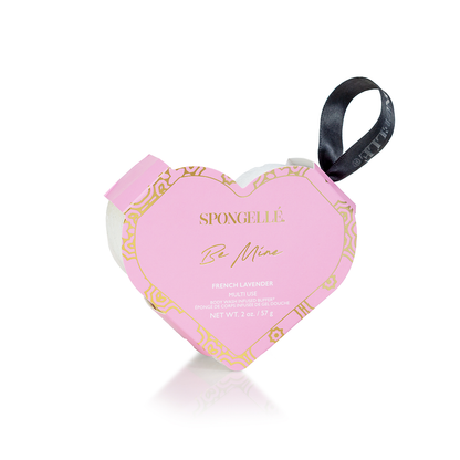 Spongellé - Be Mine Heart Buffer | French Lavender | Valentines Day Gift