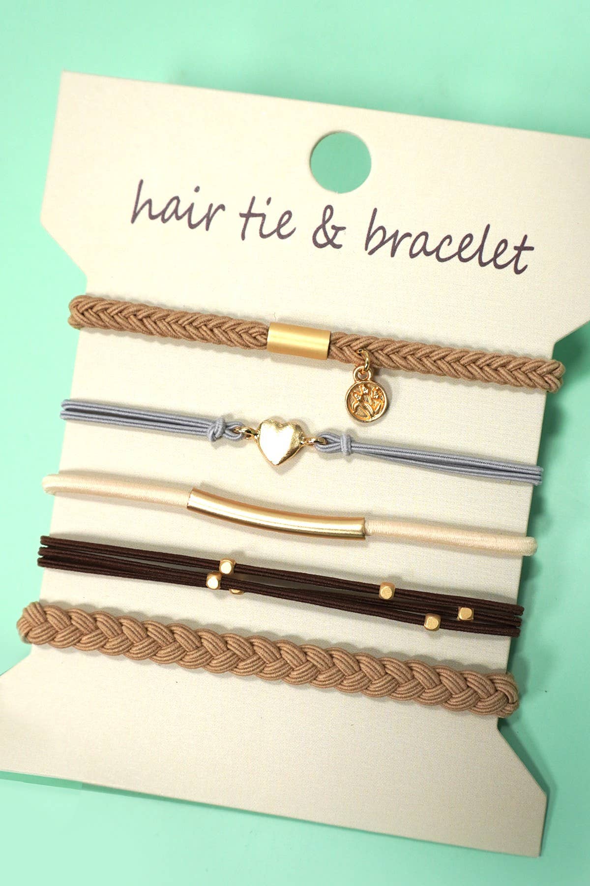 JOSSLYN by wall to wall - BOHO DUAL FUNCTION KNOT BRACELET HAIR TIES | 40BH104: BOW