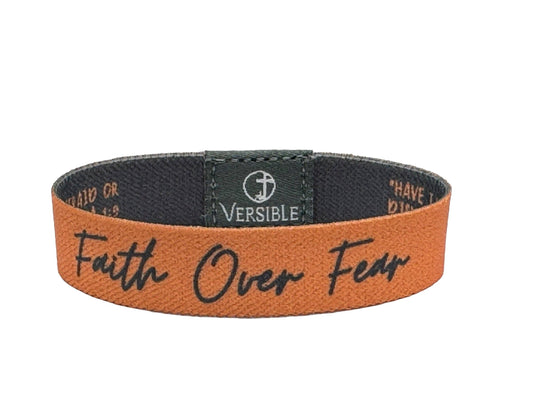 Versible - Solid Truths Collection: Large / Peach - Faith Over Fear
