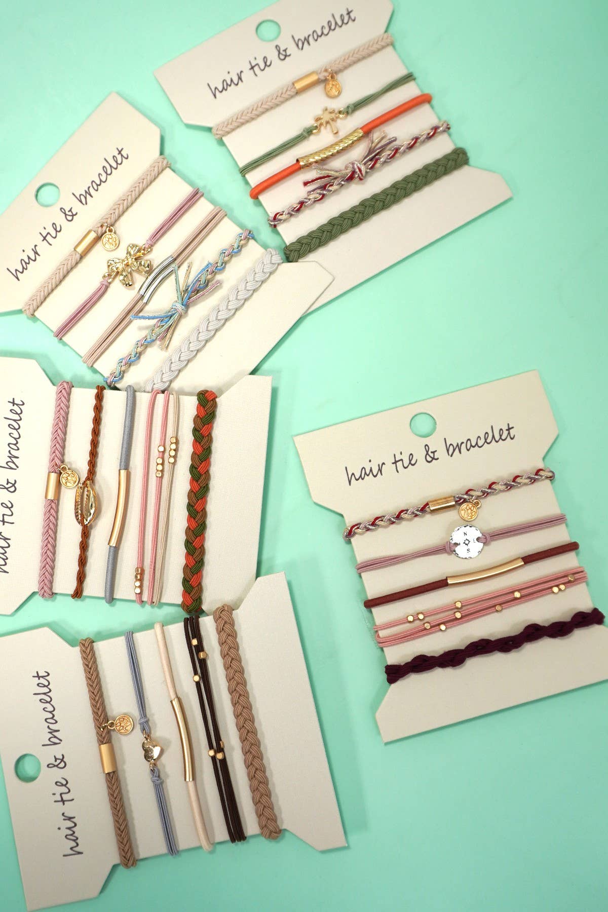 JOSSLYN by wall to wall - BOHO DUAL FUNCTION KNOT BRACELET HAIR TIES | 40BH104: BOW