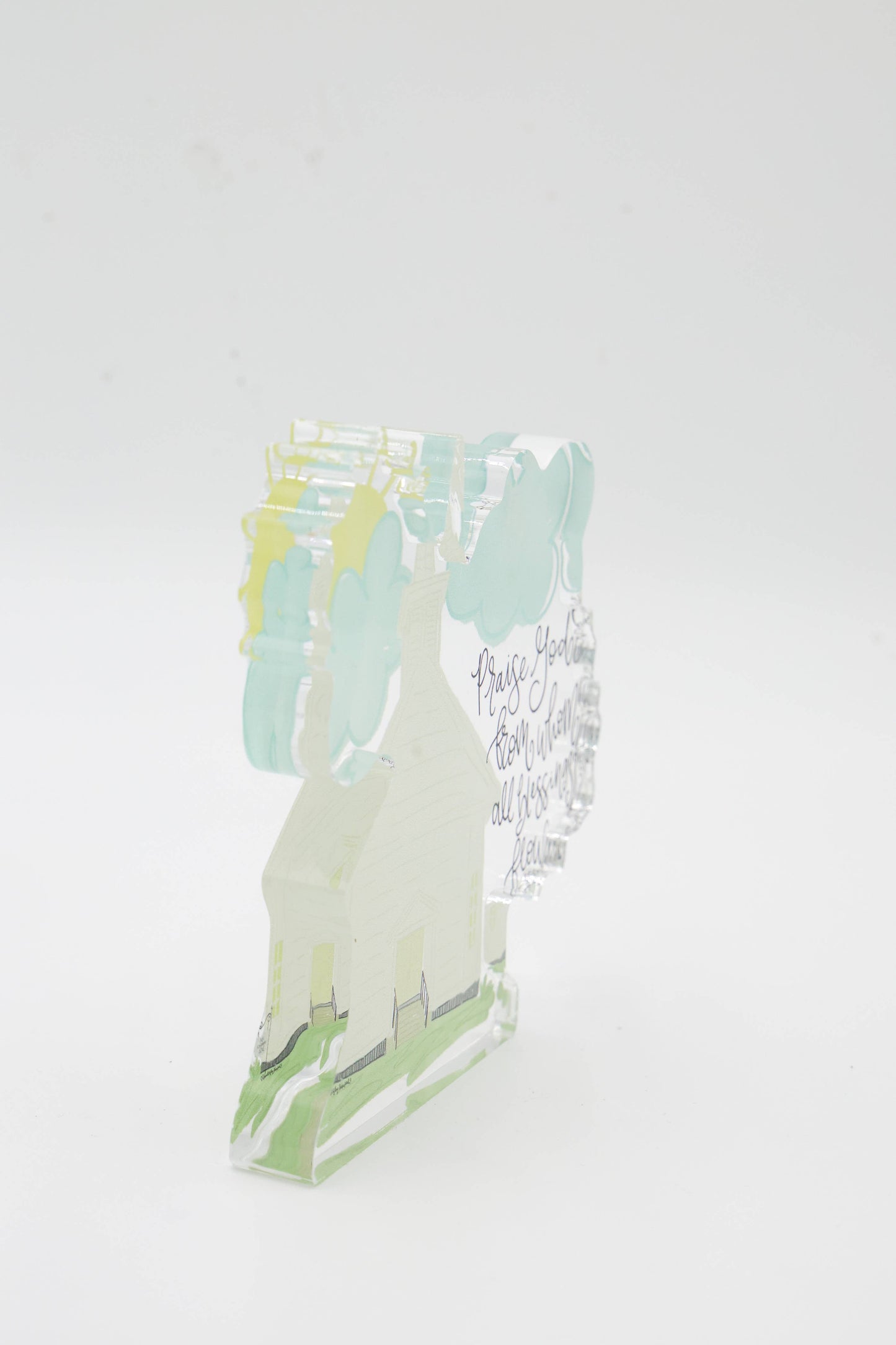 Doodles By Rebekah - Doxology Church Acrylic Shelf Sitter