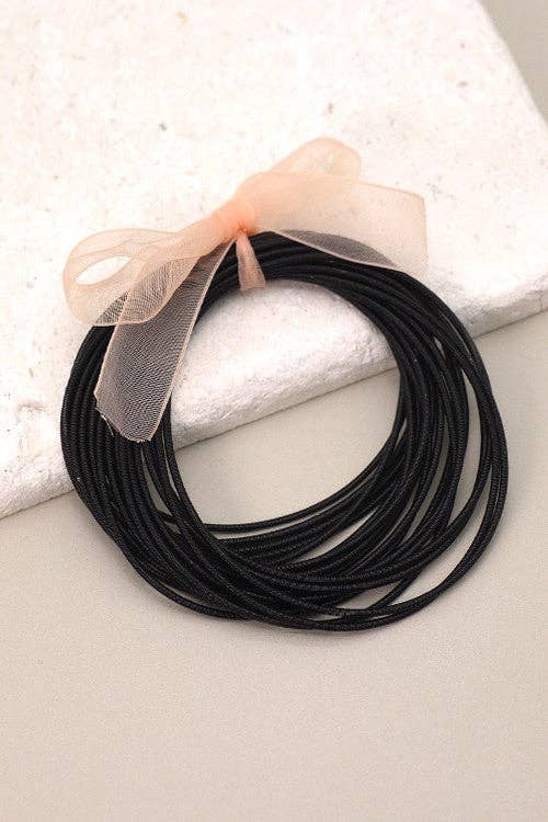JOSSLYN by wall to wall - Guitar String Bracelets -20pcs set | 40B100: HOT PINK