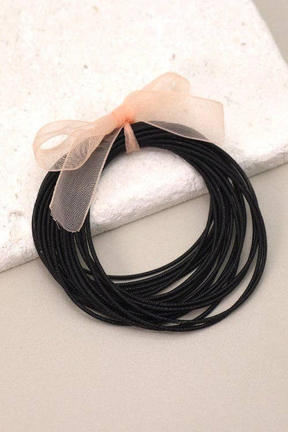 JOSSLYN by wall to wall - Guitar String Bracelets -20pcs set | 40B100: HOT PINK