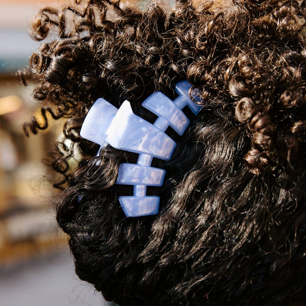 TELETIES - Classic Hair Clip | Medium | Blue Lagoon