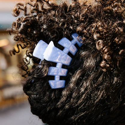 TELETIES - Classic Hair Clip | Medium | Blue Lagoon