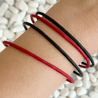 Ellison+Young - Color Of Your Game Slim Bangle Set Of 5: Red