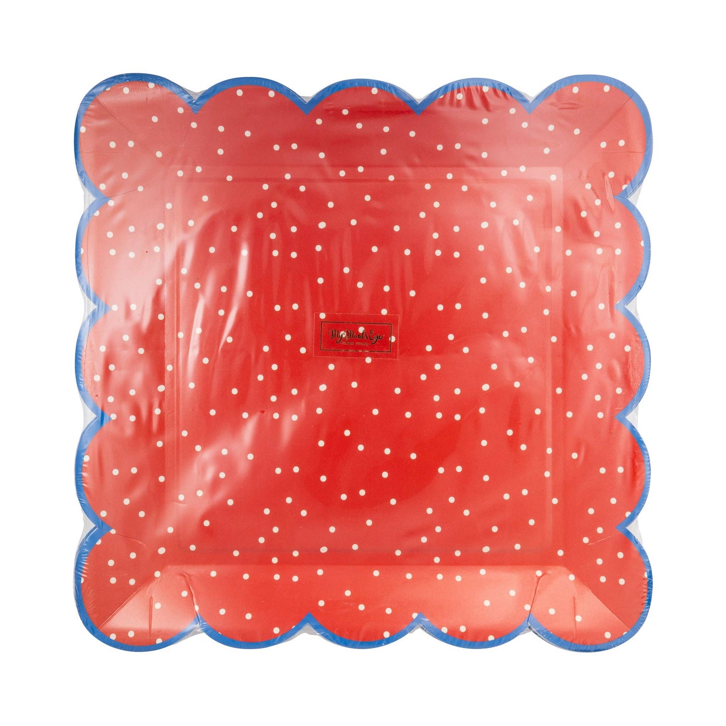 My Mind’s Eye - FLA1141 - Red Polka Dot 10" Paper Plate