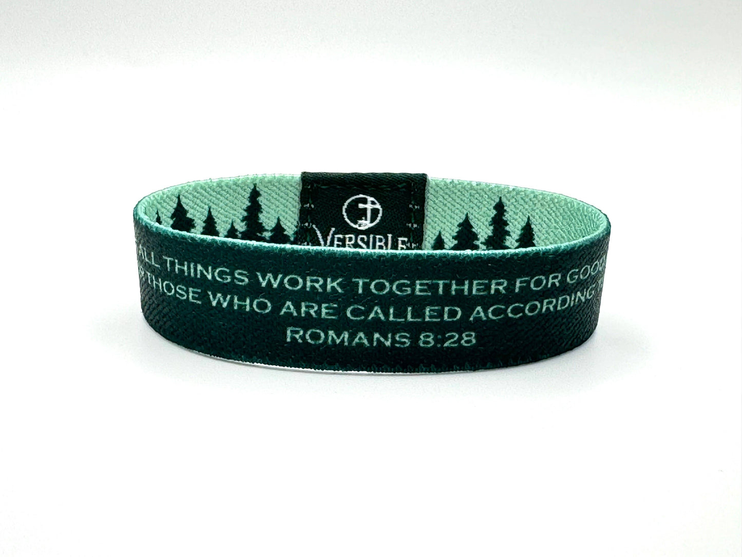 Versible - Forest Edge / Romans 8:28 Wristband: Large