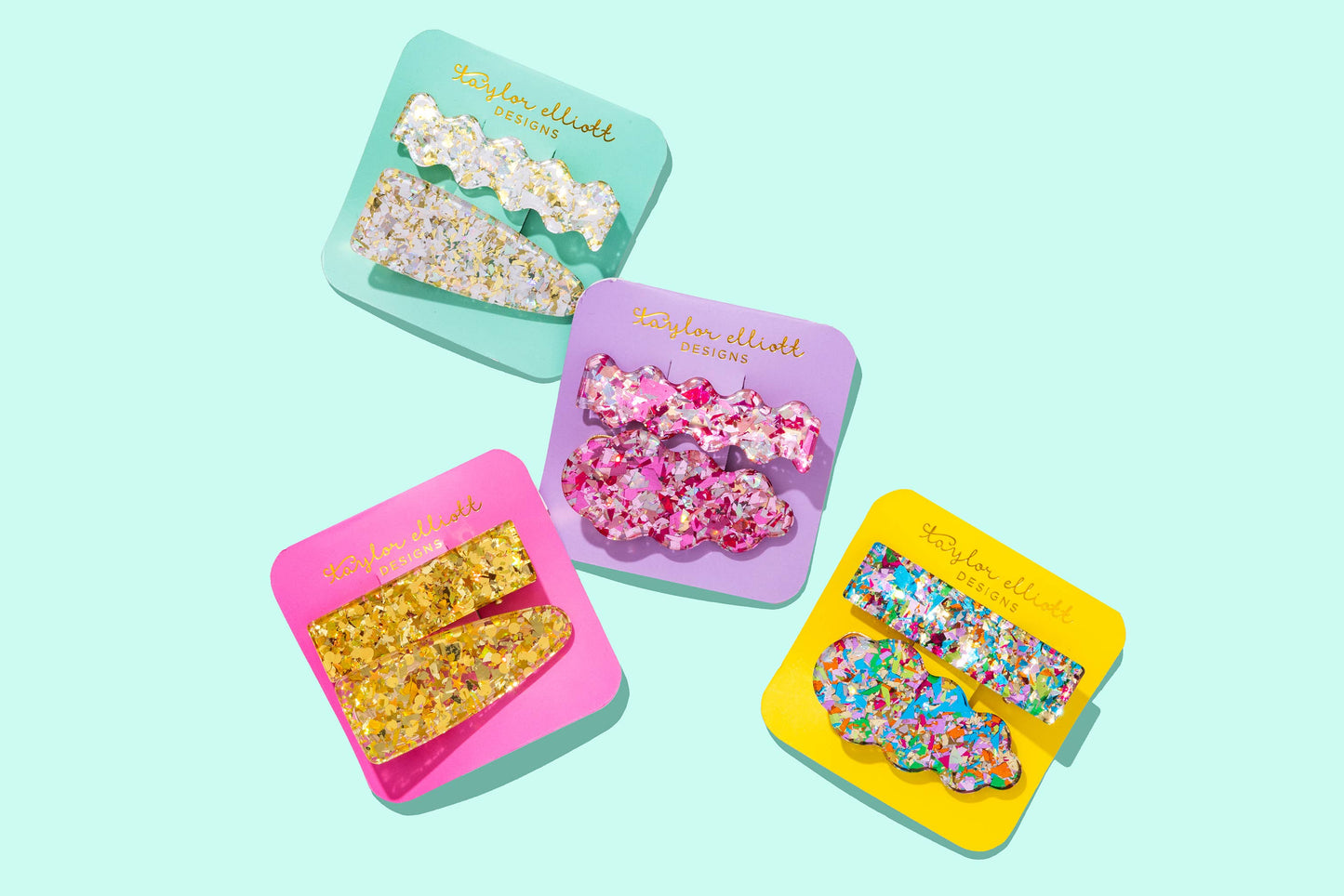 Taylor Elliott Designs - Hair Clip Set - Colorful Confetti