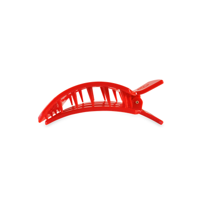 TELETIES - Square Flat Hair Clip | Small | Rudolph Red