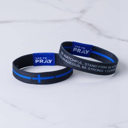 Versible - Tap To Pray® Wristband – First Responders - Law Enforcement: Large