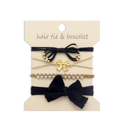 Ivory - JOSSLYN by wall to wall - BOHO DUAL FUNCTION KNOT BRACELET HAIR TIES