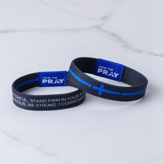 Versible - Tap To Pray® Wristband – First Responders - Law Enforcement: Small