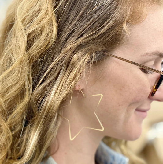 Ellison+Young - Twinkling Star Hoop Earrings