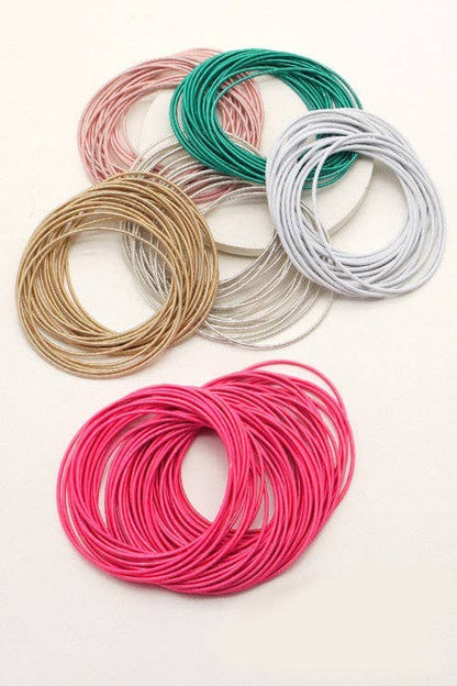 JOSSLYN by wall to wall - Guitar String Bracelets -20pcs set | 40B100: ROSE GOLD