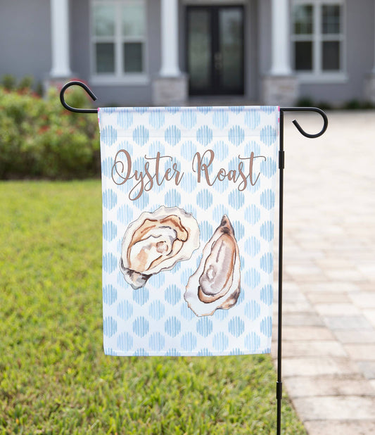 The Navy Knot - Summer Garden Flag - Oyster Roast: 12" x 18" - Double-Sided