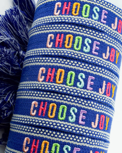 Cleary Lane - Colorful Embroidered Bracelets: Hot Pink | Be Kind