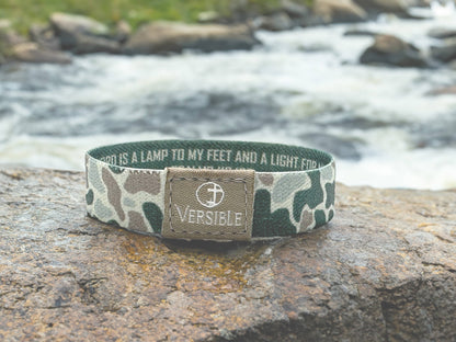 Versible - River Rock Camo Collection: Small / Sage - Philippians 4:13