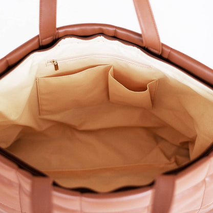 Viv&Lou - Camel Parker Puffy Tote