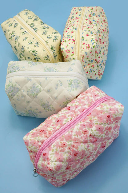 JOSSLYN by wall to wall - FLORAL TOILE PATTERN MAKEUP COSMETIC POUCH BAG | 40P562: F