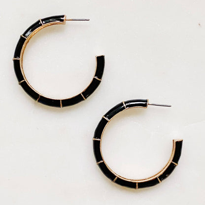 Candy Drop Colored Hoop Earrings: White