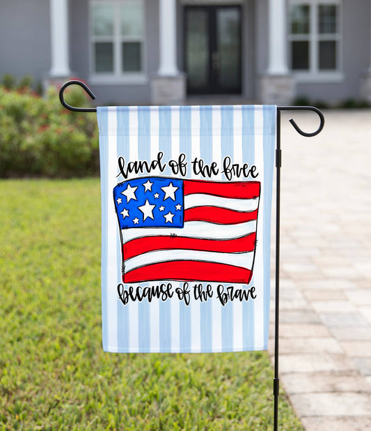 The Navy Knot - Garden Flag - Land of the Free: 12" x 18" - Double-Sided