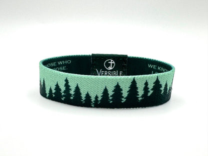 Versible - Forest Edge / Romans 8:28 Wristband: Large