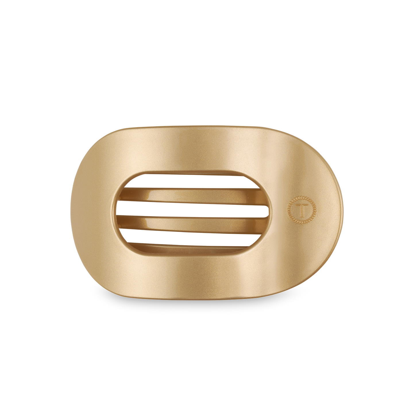 TELETIES - Round Flat Hair Clip | Medium | Champagne Toast