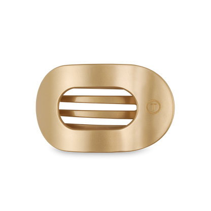 TELETIES - Round Flat Hair Clip | Medium | Champagne Toast