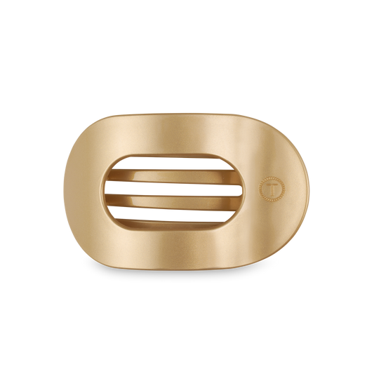 TELETIES - Round Flat Hair Clip | Medium | Champagne Toast