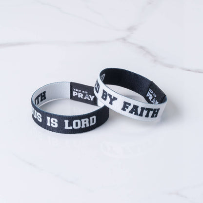 Versible - Tap To Pray™ Wristbands - Jesus Is Lord: Small / Jesus is Lord / Powered by Faith