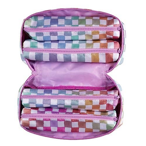 Erin Condren Design - 5-in-1 Zipper Pouch - Watercolor Checkered