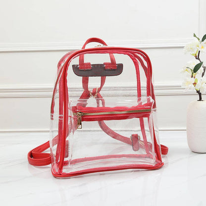 Clear Backpack Bag: White