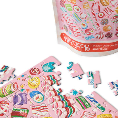 WerkShoppe - Holiday Sweets 100 Puzzle Snax | Kids Christmas Gift