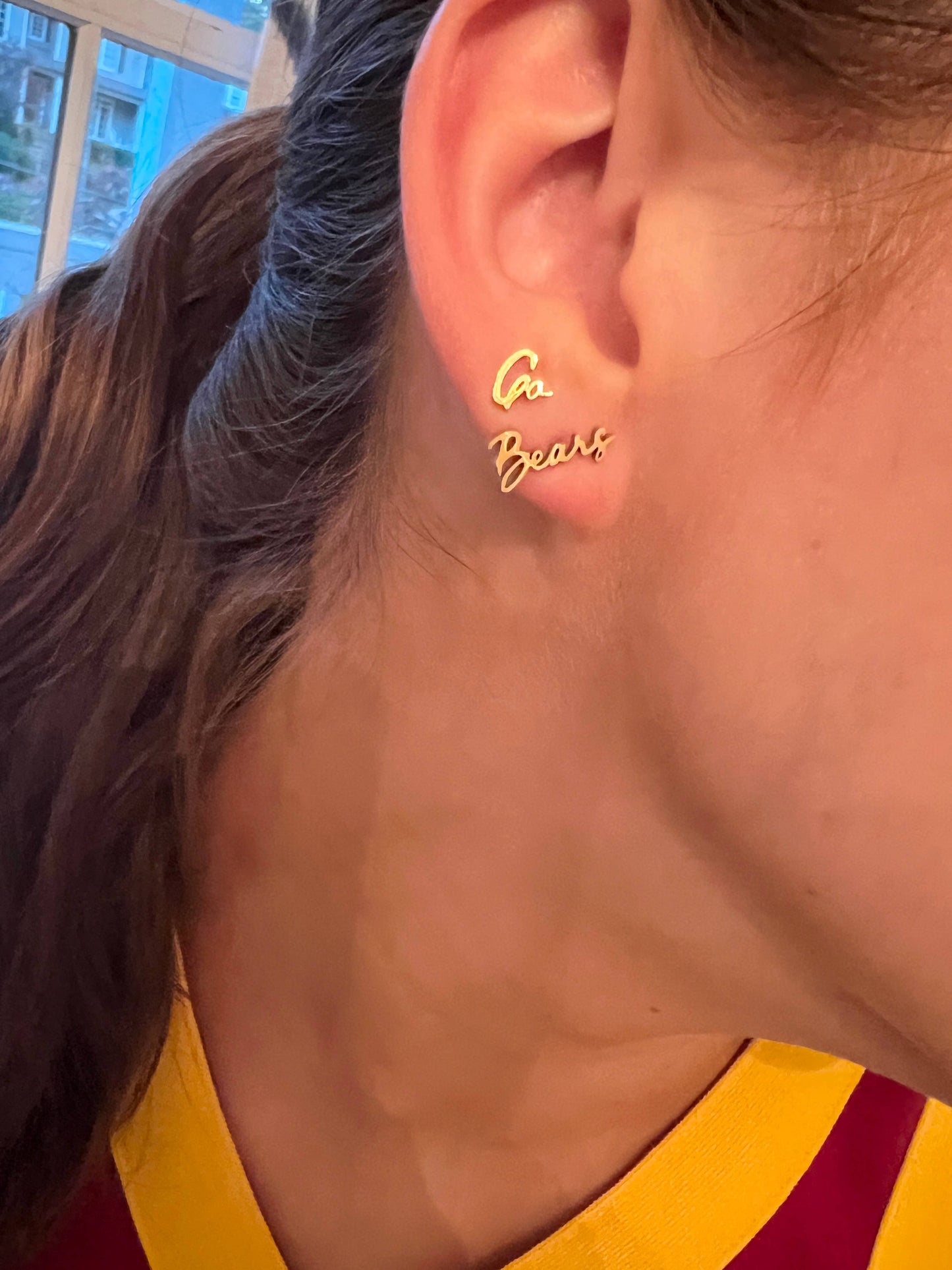 Steele Sloan Designs - Go Bears Game Day Earrings Bears Fans Cute Bears Gift : One Pair Earrings