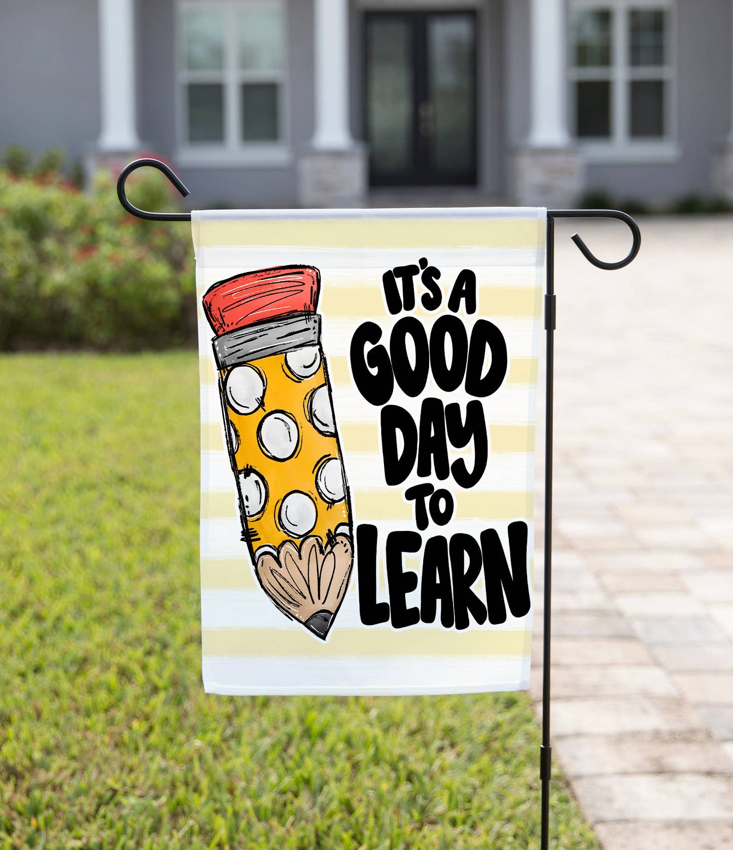 The Navy Knot - Back To School Garden Flag - It's a Good Day to Learn: 12" x 18" - Double-Sided