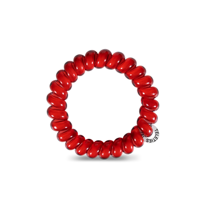 TELETIES - Spiral Hair Coils | Large | Scarlet Red Hair Ties