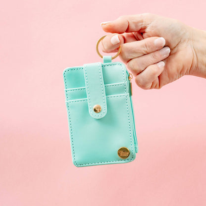 The Darling Effect - Solid Keychain Card Wallet - Aqua