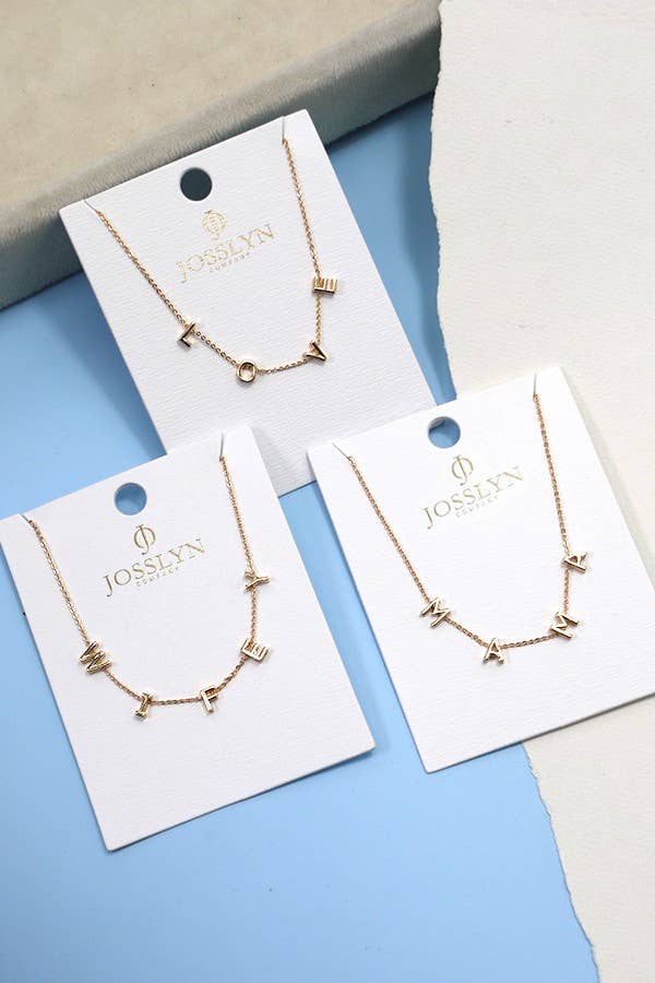 JOSSLYN by wall to wall - MAMA, WIFEY, LOVE NECKLACE  | 52N3010601: MAMA