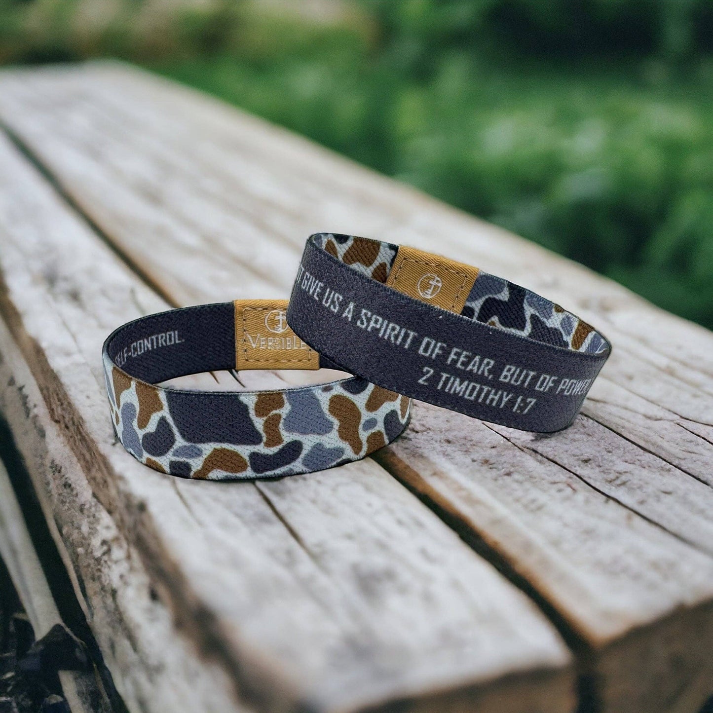 Versible - River Rock Camo Collection: Small / Sage - Philippians 4:13