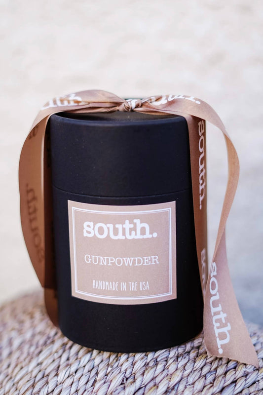 The South Candle - Gunpowder Sandalwood + Bourbon Soy Wax Jar Candle: Regular