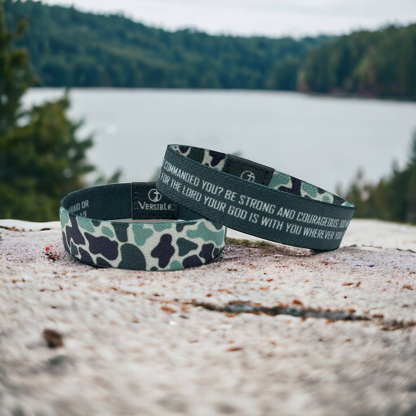 Versible - River Rock Camo Collection: Medium / Sage - Philippians 4:13