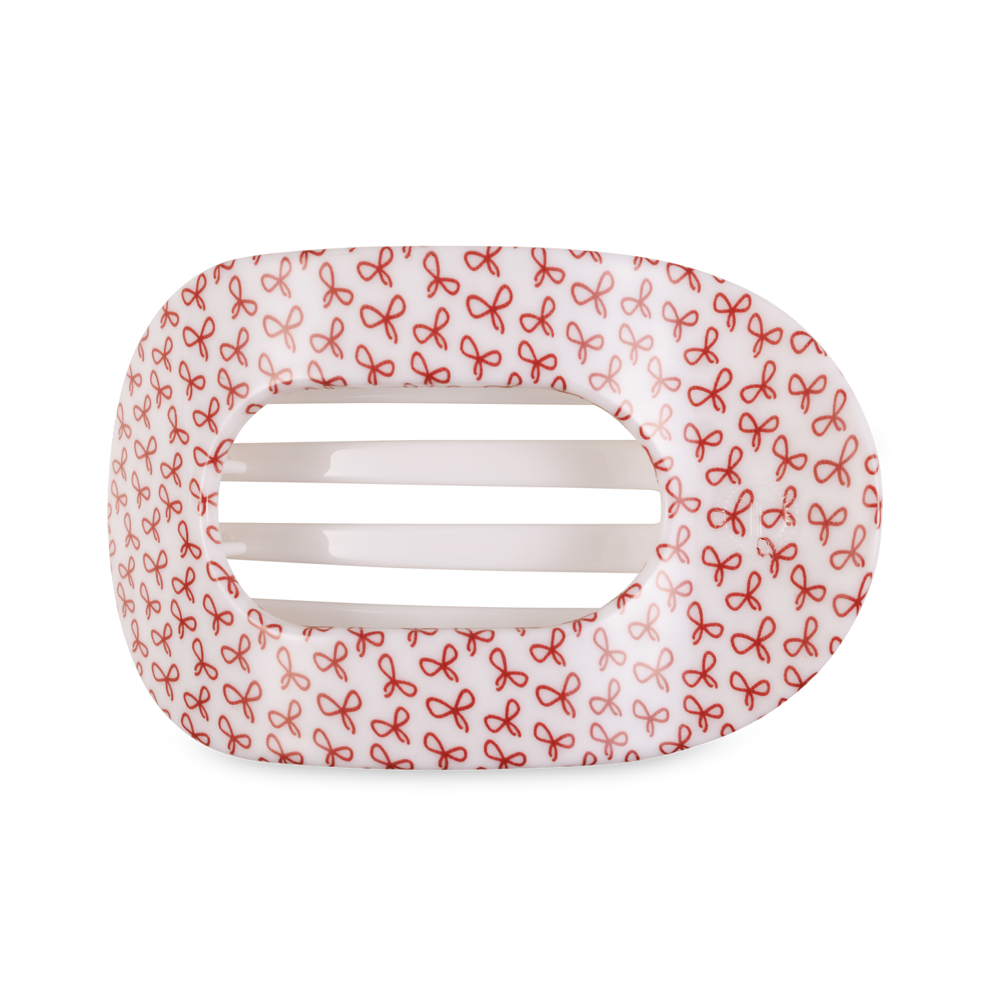 TELETIES - Flat Round Hair Clip | Large | Santa Tucker